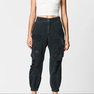 LF distressed cargo pant (navy)